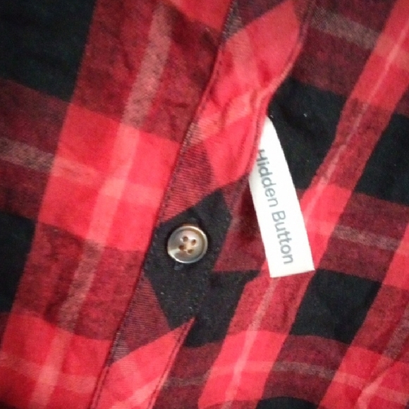 Terra & Sky Red and Black Checkered Shirt - Picture 4 of 6